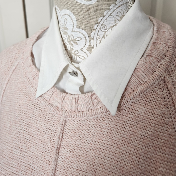 Lauren Ralph Lauren Preppy Pink Soft Academia Coquette Girl Sweater size PL - Picture 8 of 11